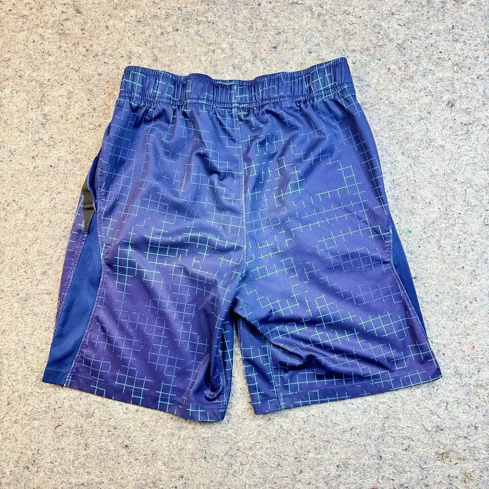 Nike Dri-FIT Boys Medium Athletic Shorts Blue Graphic Training Gym Basketball